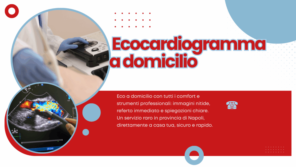 Cardiologo esegue ecocardiogramma a domicilio con ecografo portatile su paziente anziano – Morra Cardiologia Pomigliano