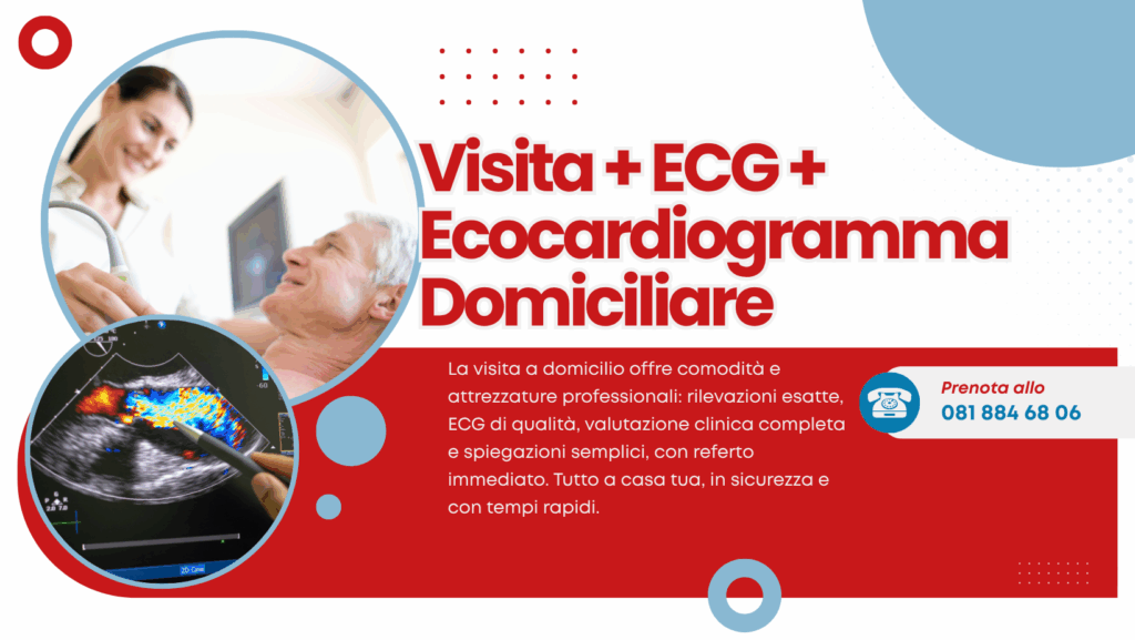 Cardiologo esegue visita cardiologica ed ecocardiogramma a domicilio con apparecchiatura portatile professionale – Morra Cardiologia Pomigliano.